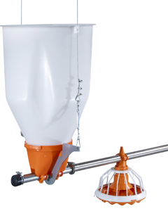 Hopper plastic AM 120l f/pipe dia 45 incl. accessories